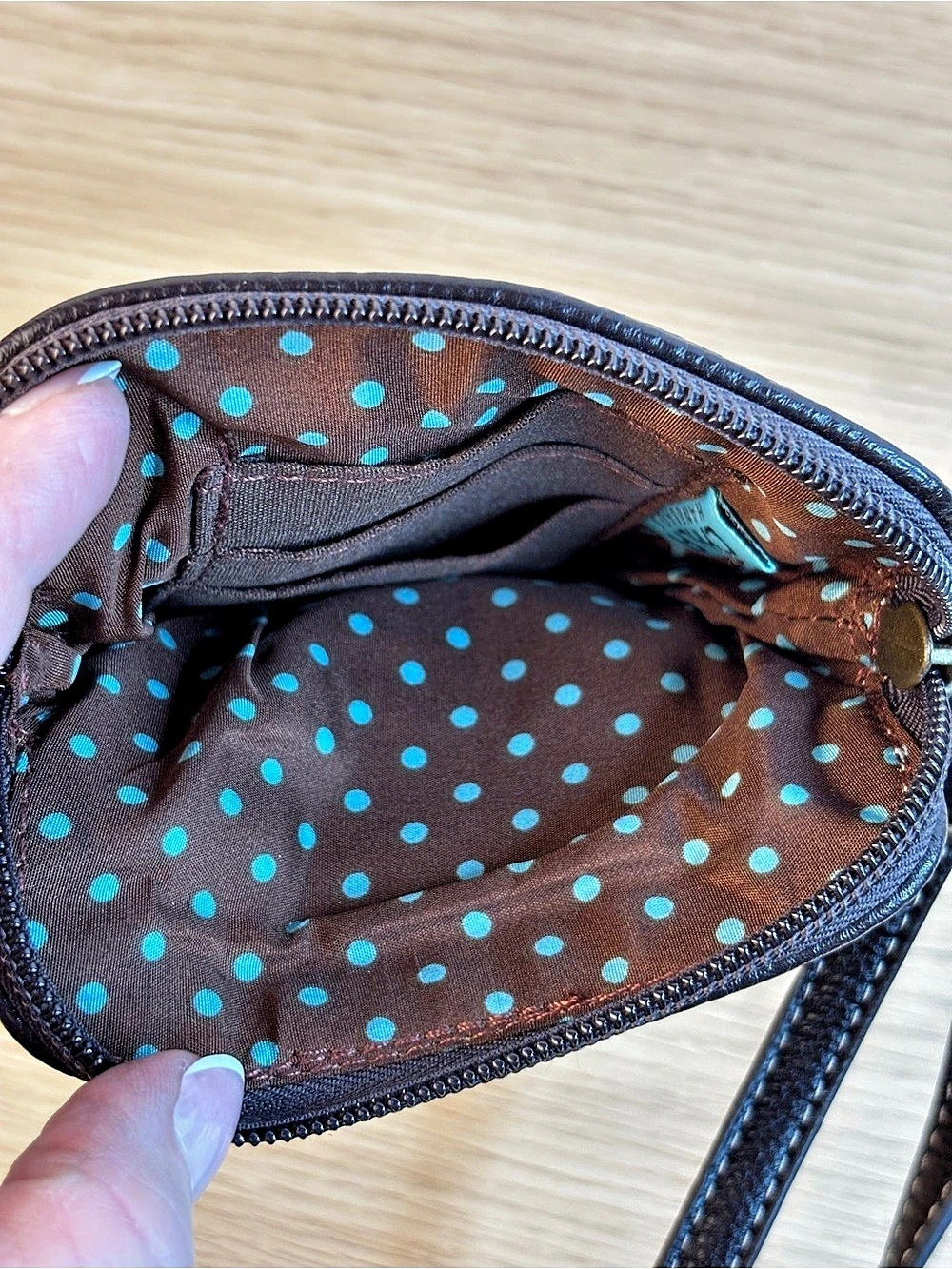 Chala Moose Cellphone Crossbody Bag Brown & Black Vegan Leather - Picture 2 of 8
